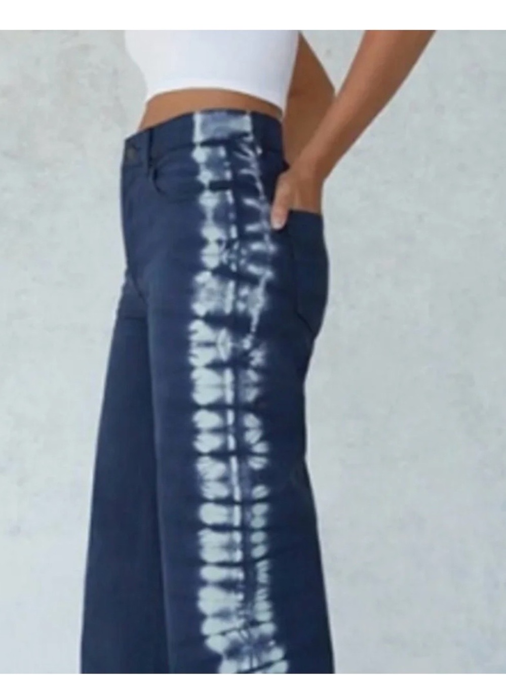 PacSun High Waisted Baggy Jeans Size 26 Full Length Tie Dye Boho Casual NWOT